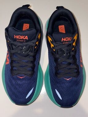 Hoka Women’s Bondi 8 Wide Size 6B Outer Space Bellwether Blue